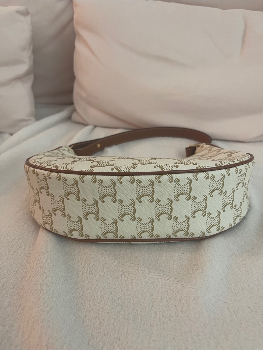 Celine Ava in Triomphe Canvas and Calfskin - Picture 5 of 7